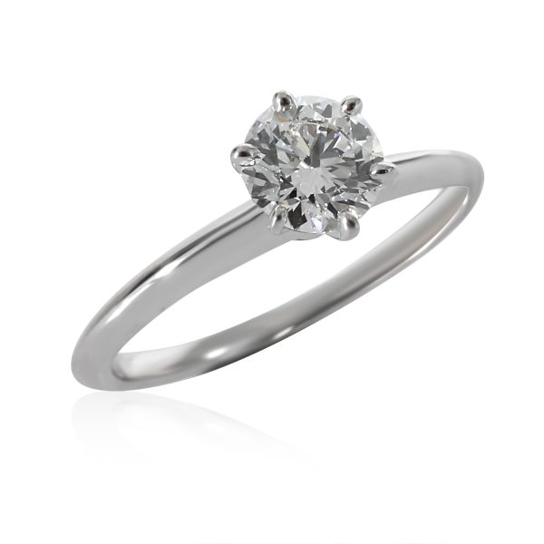 135819 pv Tiffany Co Solitaire Diamond Engagement Ring in Platinum G VVS2 09 CTW