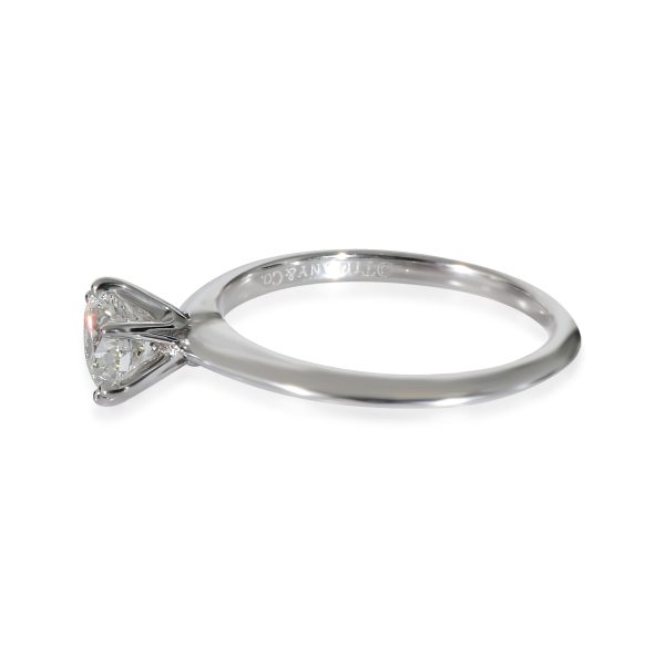 135819 sv Tiffany Co Solitaire Diamond Engagement Ring in Platinum G VVS2 09 CTW