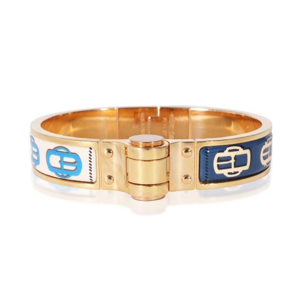 Gold Plated Hermès Narrow Hinged Bracelet Gold Plated Hermès Narrow Hinged Bracelet