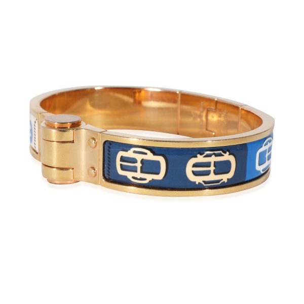 135836 sv fe402bdc fcb0 4191 9d90 513f5943b798 Gold Plated Hermès Narrow Hinged Bracelet