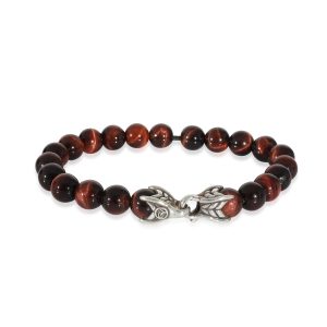 David Yurman Spiritual Beads Tigers Eye Bracelet in Sterling Silver Salvatore Ferragamo Vala Chain Canvas Black