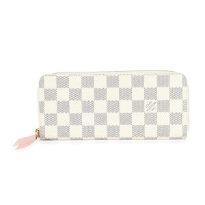 Louis Vuitton Damier Azur Canvas Clemence Wallet Louis Vuitton Neo Cabby MM Monogram Denim 2Way Bag Blue