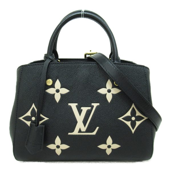 2 Louis Vuitton Montaigne BB Shoulder Bag Monogram Empreinte Blackbeige