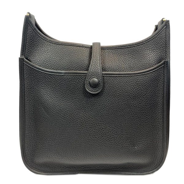 2 Hermes Evelyn 3 PM Shoulder Bag Taurillon Clemence Pour Noir