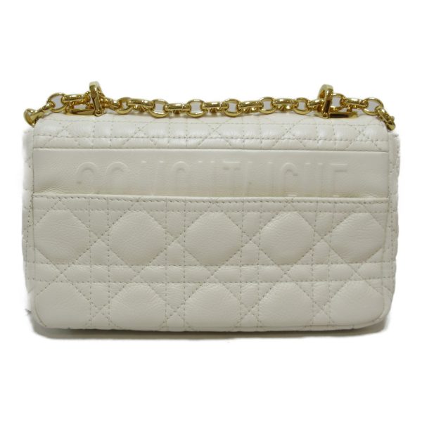 2 Dior Chain Shoulder Bag Leather White