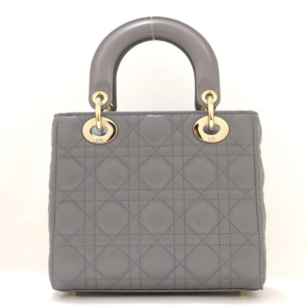 2 Christian Dior 2way Shoulder Bag Calf Gray