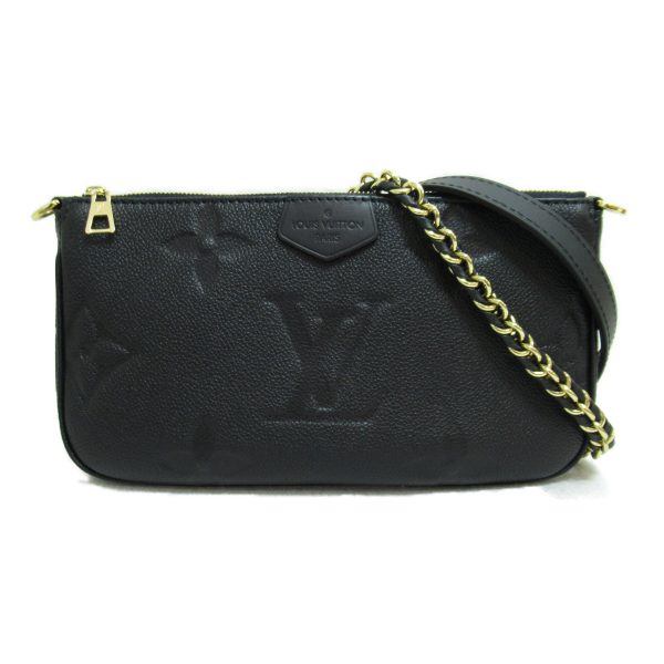 2 Louis Vuitton Multi Pochette Accessoire Shoulder Bag Leather Empreinte Black