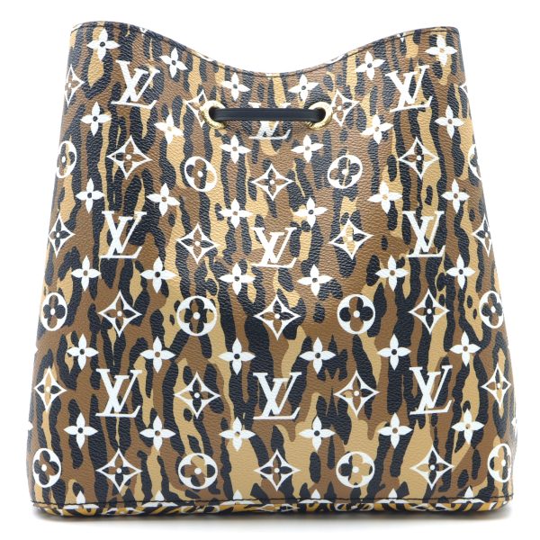 2 Louis Vuitton Neonoe Shoulder Bag Monogram Jungle Multicolor Brown