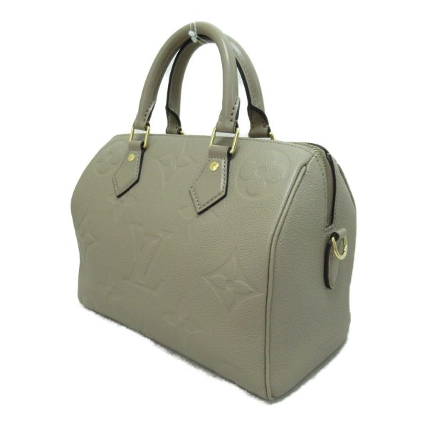 2 Louis Vuitton Shoulder Bag Leather Speedy Bandoulière Empreinte Gray