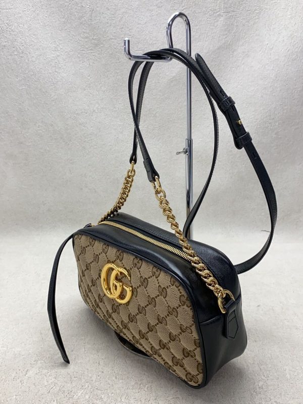 2 Gucci Shoulder Bag Canvas Beige