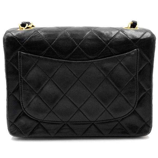 2 Chanel Shoulder Bag Mini Matelasse Chain Coco Mark Coco Bag Lambskin Black