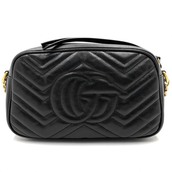 2 Gucci GG Marmont Mini Bag Small Chain Crossbody Bag Black