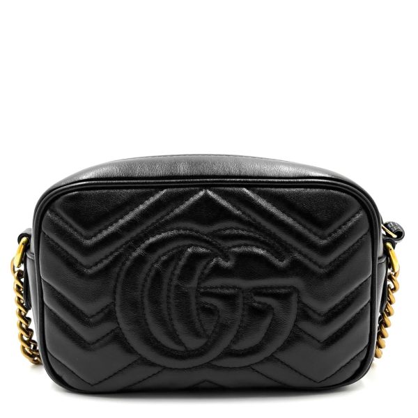 2 Gucci Shoulder Bag Mini Bag GG Marmont Crossbody Bag Black