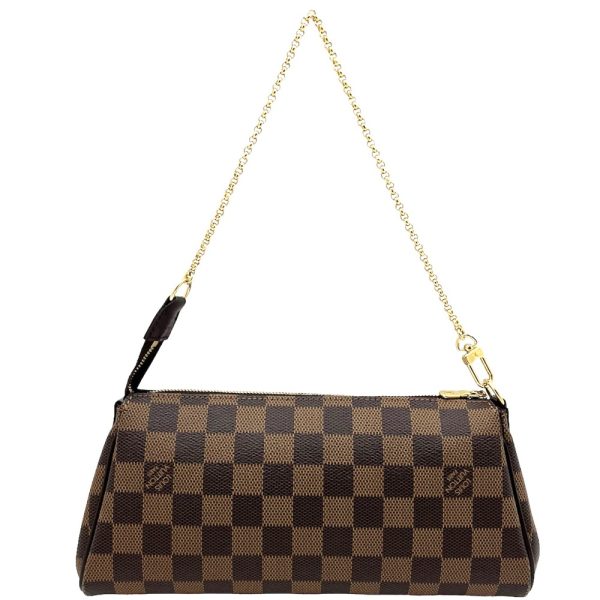 2 Louis Vuitton Damier Eva Shoulder Bag Crossbody Pouch Small Bag Brown