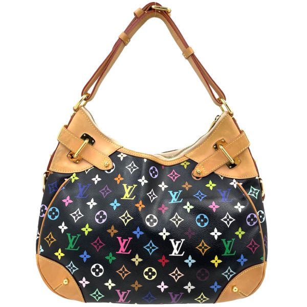 2 Louis Vuitton Handbag Monogram Multicolor Greta Shoulder Bag Noir