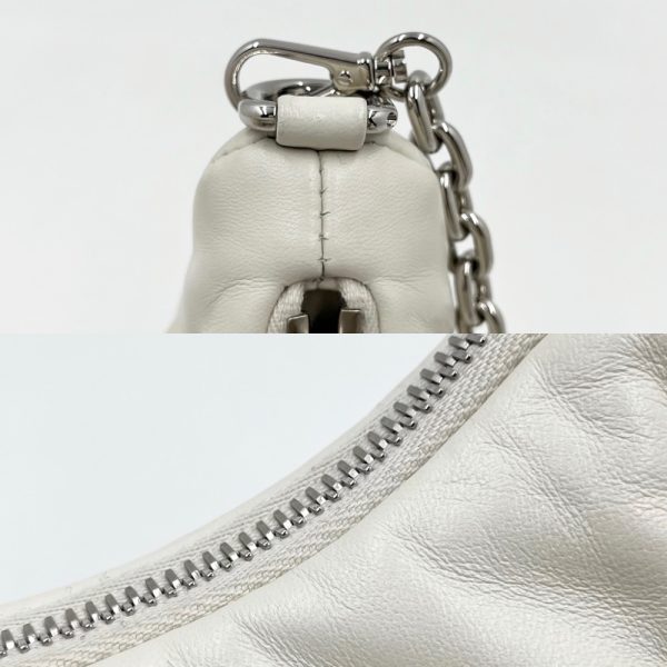 2000037246901497 19 Prada Shoulder Bag Crossbody Bag Leather White Silver Hardware