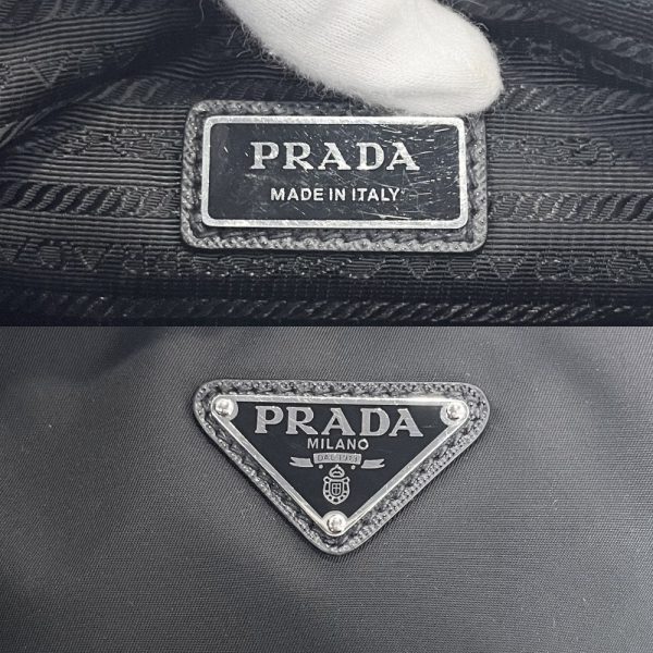 2000037246901538 17 Prada Shoulder Bag Crossbody Pouch Nylon Black Silver Hardware