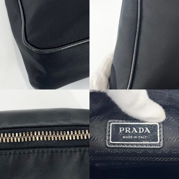 2000037246901538 18 Prada Shoulder Bag Crossbody Pouch Nylon Black Silver Hardware