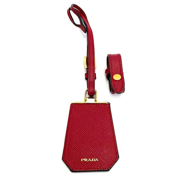 2000039246900495 12 Prada Handbag Triangle Logo Saffiano Leather Red Gold Hardware