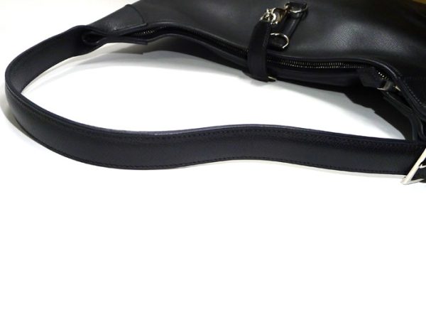 2000039257700067 7 Hermes Trim Shoulder Bag Leather Black Silver Hardware Stamp