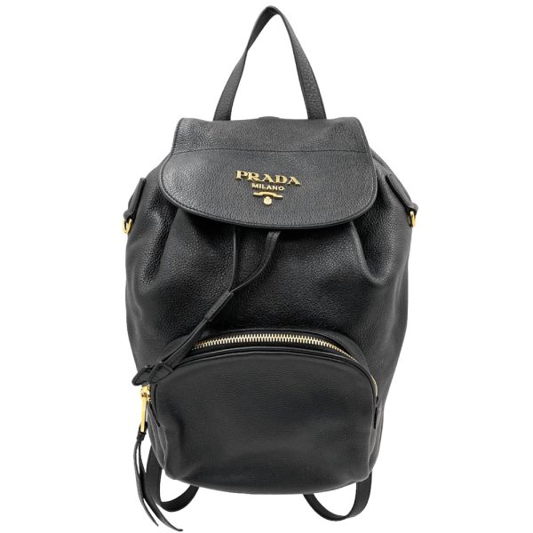 2000046246900447 13 Prada Rucksack Backpack Leather Black Gold Hardware