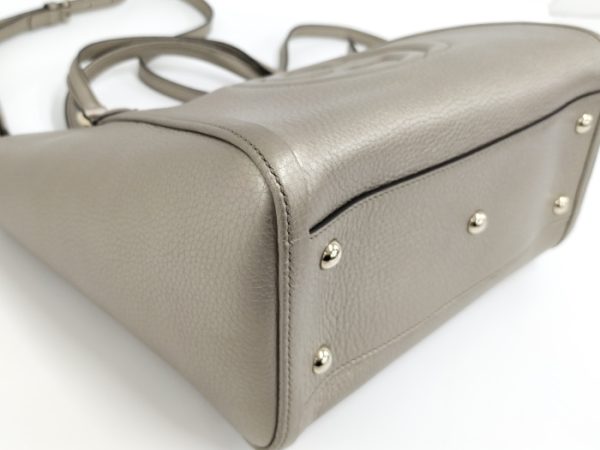 2000087252000569 3 Gucci Soho 2way Handbag Interlocking G Leather Gold Crossbody Shoulder
