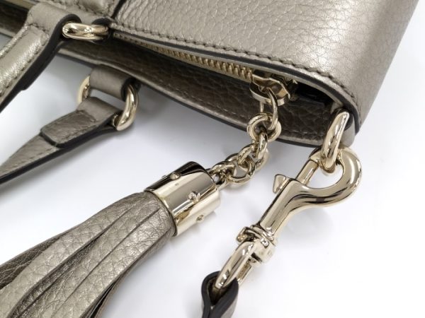 2000087252000569 7 Gucci Soho 2way Handbag Interlocking G Leather Gold Crossbody Shoulder