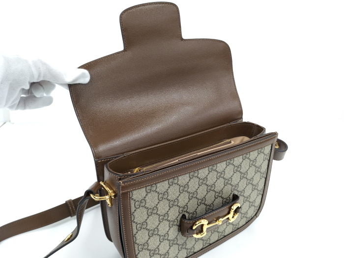 Gucci Horsepid 1955 Shoulder Bag GG Supreme Beige Brown - Image 6