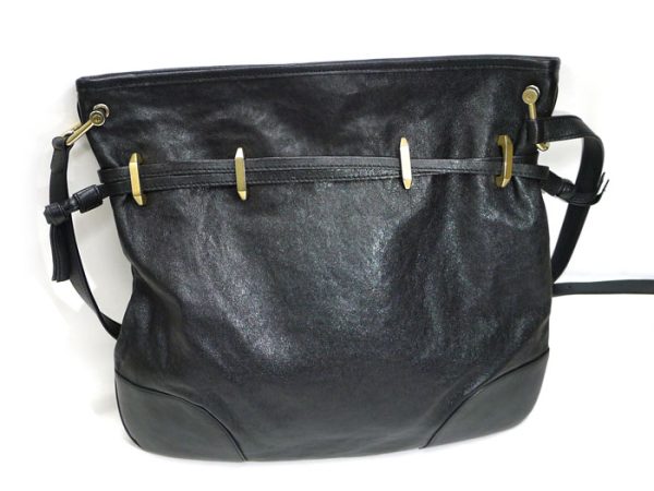 2000087257800437 2 Gucci Messenger Bag Drawstring Shoulder Bag Leather Black