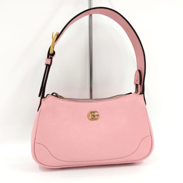 2000087257800466 1 Gucci Aphrodite Mini Shoulder Bag GG Marmont Leather Pink Handbag