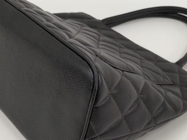 2000111258400155 3 Chanel Reprint Tote Bag Here Mark Caviar Skin Black Handbag