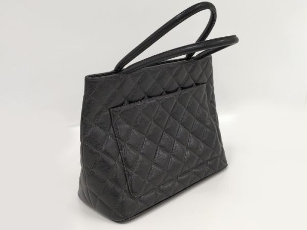 2000111258400155 6 Chanel Reprint Tote Bag Here Mark Caviar Skin Black Handbag