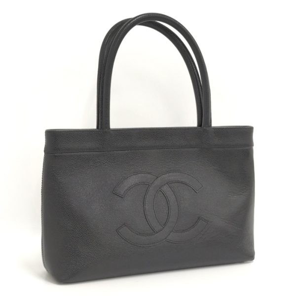 2000112259700070 1 Chanel Monte Carlo MM Tote Bag Handbag Caviar Skin Black
