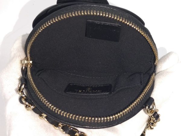 2000114257800212 7 Chanel Camellia Chain Shoulder Bag Lambskin Leather Black