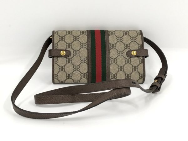 2010211252000054 2 Balenciaga Gucci Collaboration Hacker Shoulder Bag Sherry Line Leather