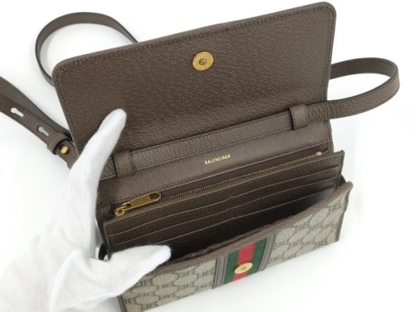 2010211252000054 7 Balenciaga Gucci Collaboration Hacker Shoulder Bag Sherry Line Leather