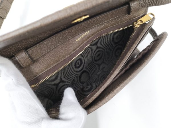 2010211252000054 9 Balenciaga Gucci Collaboration Hacker Shoulder Bag Sherry Line Leather