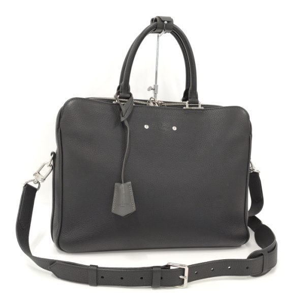 2010457257600011 1 Louis Vuitton Taurillon Armand MM 2way Briefcase Shoulder Bag Black