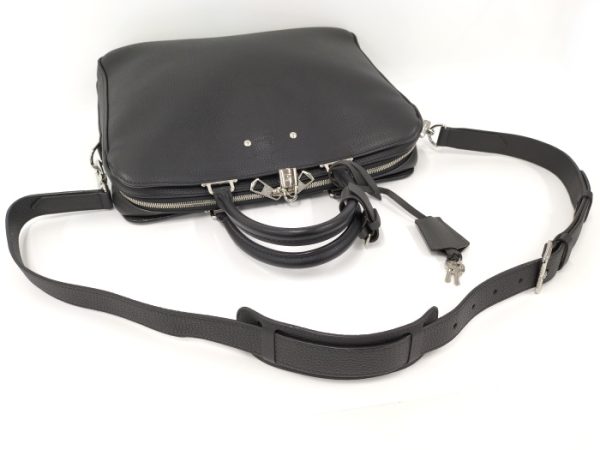 2010457257600011 4 Louis Vuitton Taurillon Armand MM 2way Briefcase Shoulder Bag Black