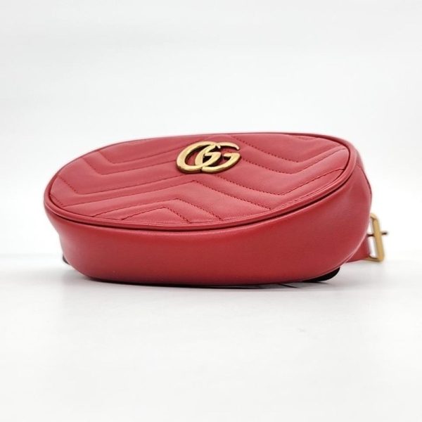 20240112021852020 28652072 GUCCI GG Marmont Waist bag 476434 leather Red