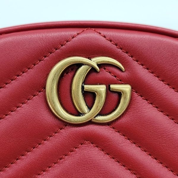 20240112021855650 75191604 GUCCI GG Marmont Waist bag 476434 leather Red