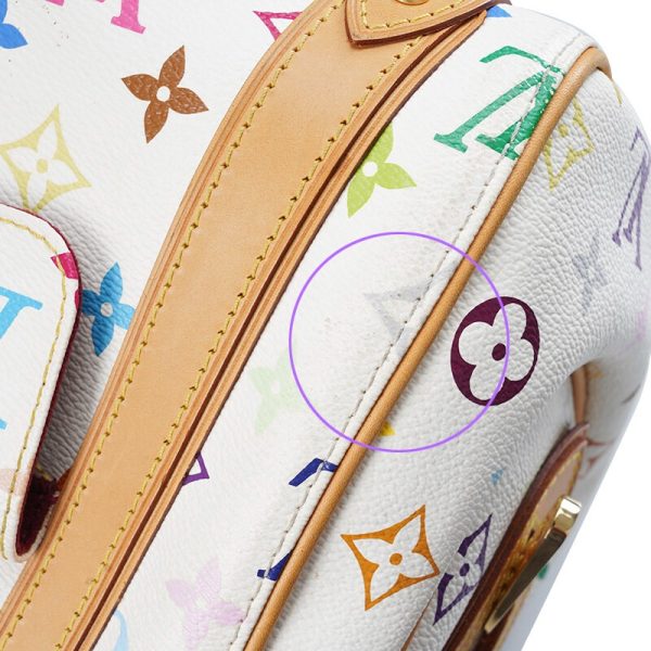 20240112044927223 84969109 LOUIS VUITTON Takashi Murakami Priscilla White LV Monogram Multicolor Bag