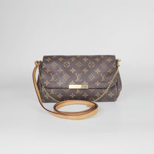 LOUIS VUITTON Favorite MM Monogram Crossbody Bag Dior x Sorayama Robot Dinosaur Nylon Navy Leather Roller Shoulder Bag