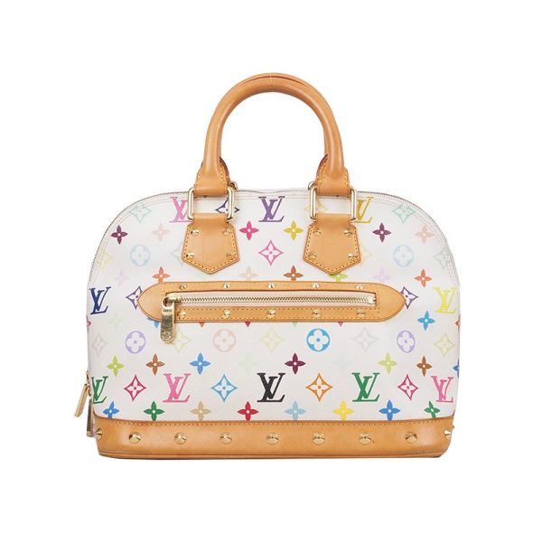 LOUIS VUITTON Multicolor Alma PM White Hand Bag M92647 LOUIS VUITTON Multicolor Alma PM White Hand Bag M92647