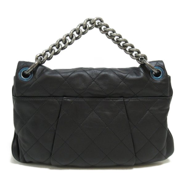 2100301052642 3 Chanel Chain Shoulder Bag Leather Black