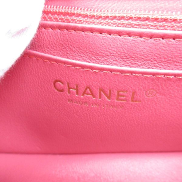 2101215370051 04 Chanel Lambskin Chain Shoulder Bag Pink