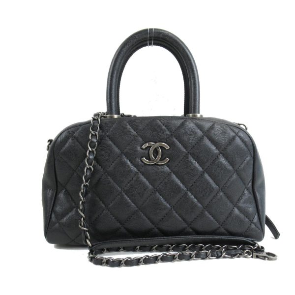 2101215554574 00 Chanel Shoulder Bag Handbag Caviar Skin Black