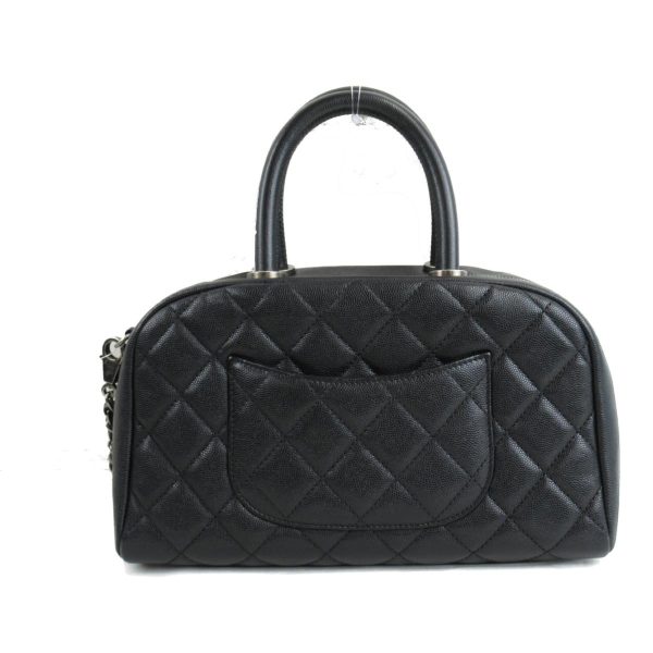2101215554574 01 Chanel Shoulder Bag Handbag Caviar Skin Black