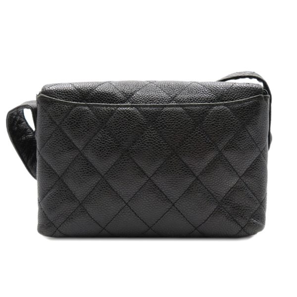 2101216234932 3 Chanel Shoulder Bag Pochette Caviar Skin Black