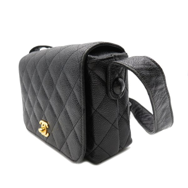 2101216234932 4 Chanel Shoulder Bag Pochette Caviar Skin Black